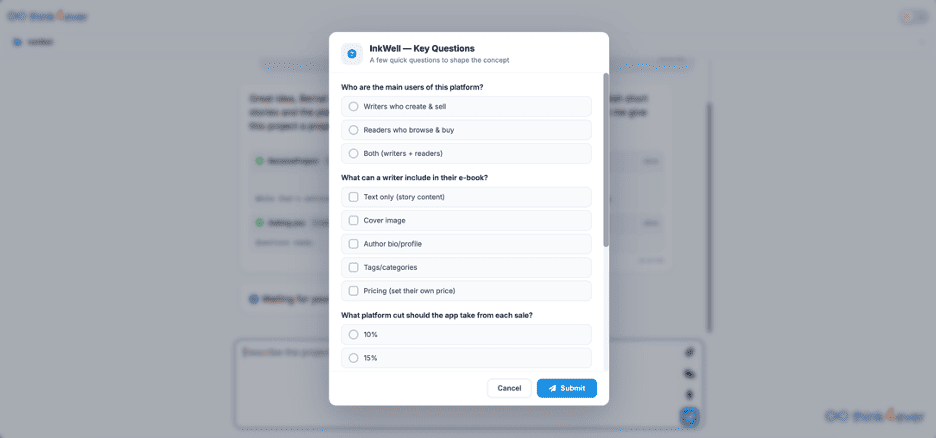 Key Questions choices
