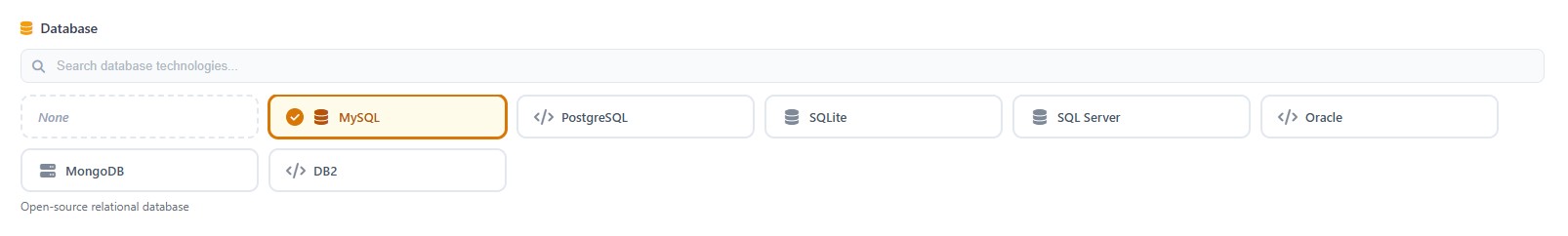 Database Selection