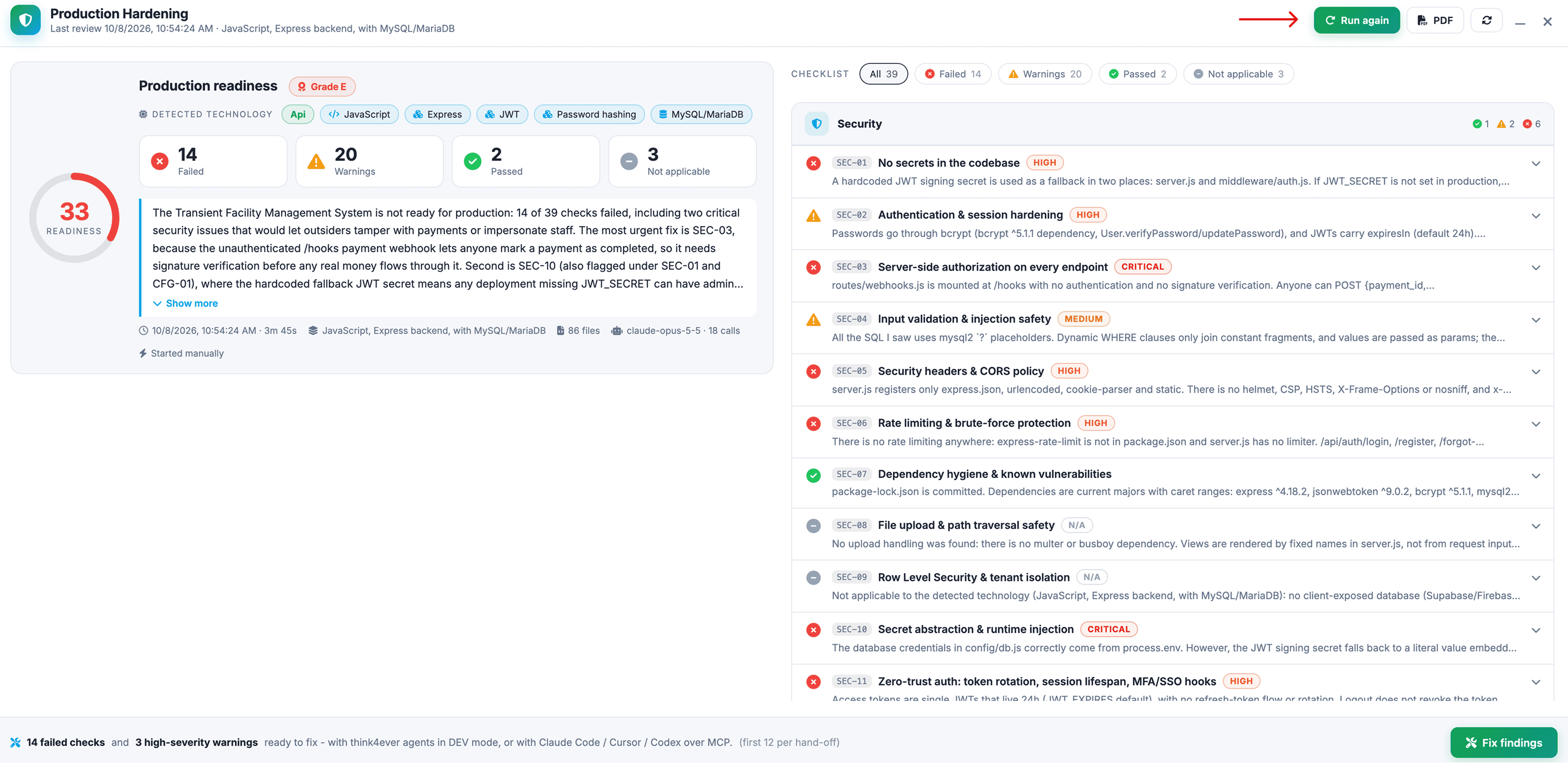Report Actions